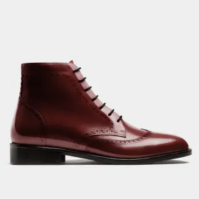  Botines Hombre Brogue en florentic burdeos