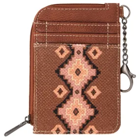 Brown Aztec Zip Card Case by Wrangler