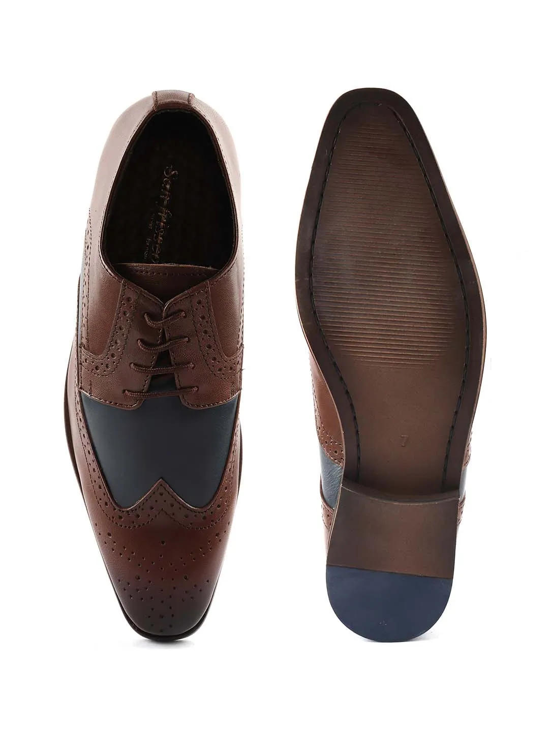 Brown Brogue Leather Shoes