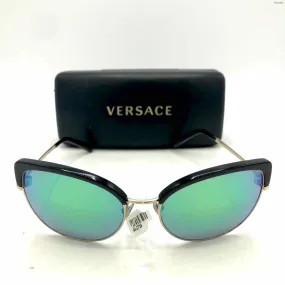 BVLGARI Green Black Pre Loved AS IS Sunglasses w/case