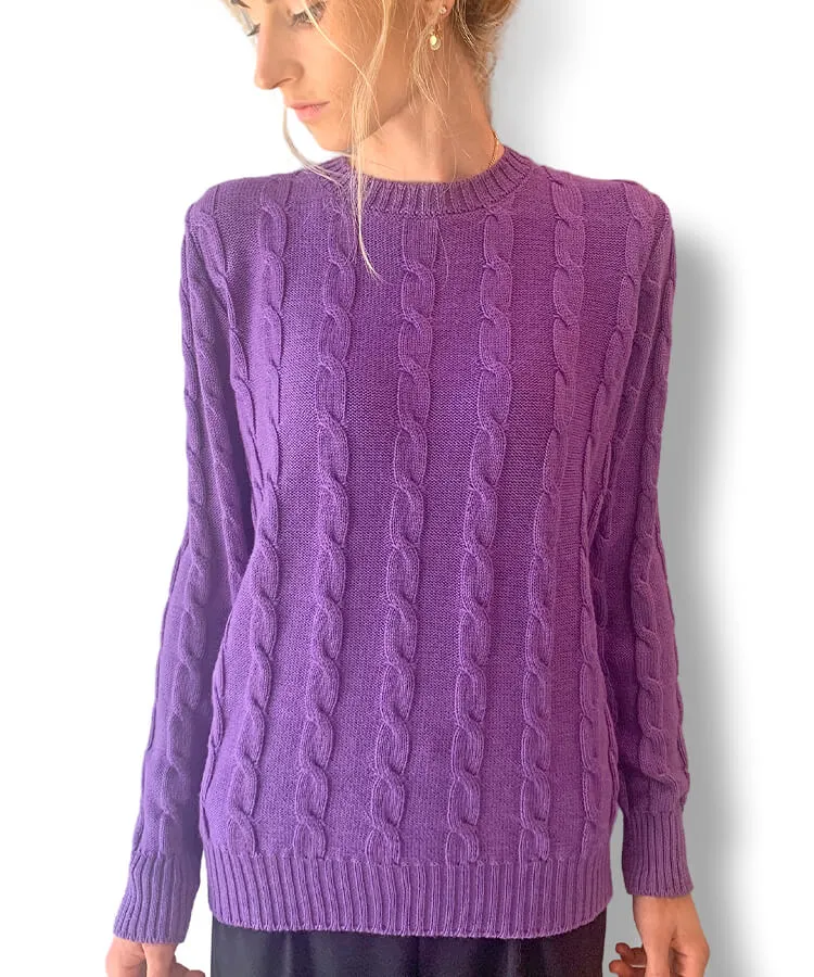 Cable knit women’s sweater