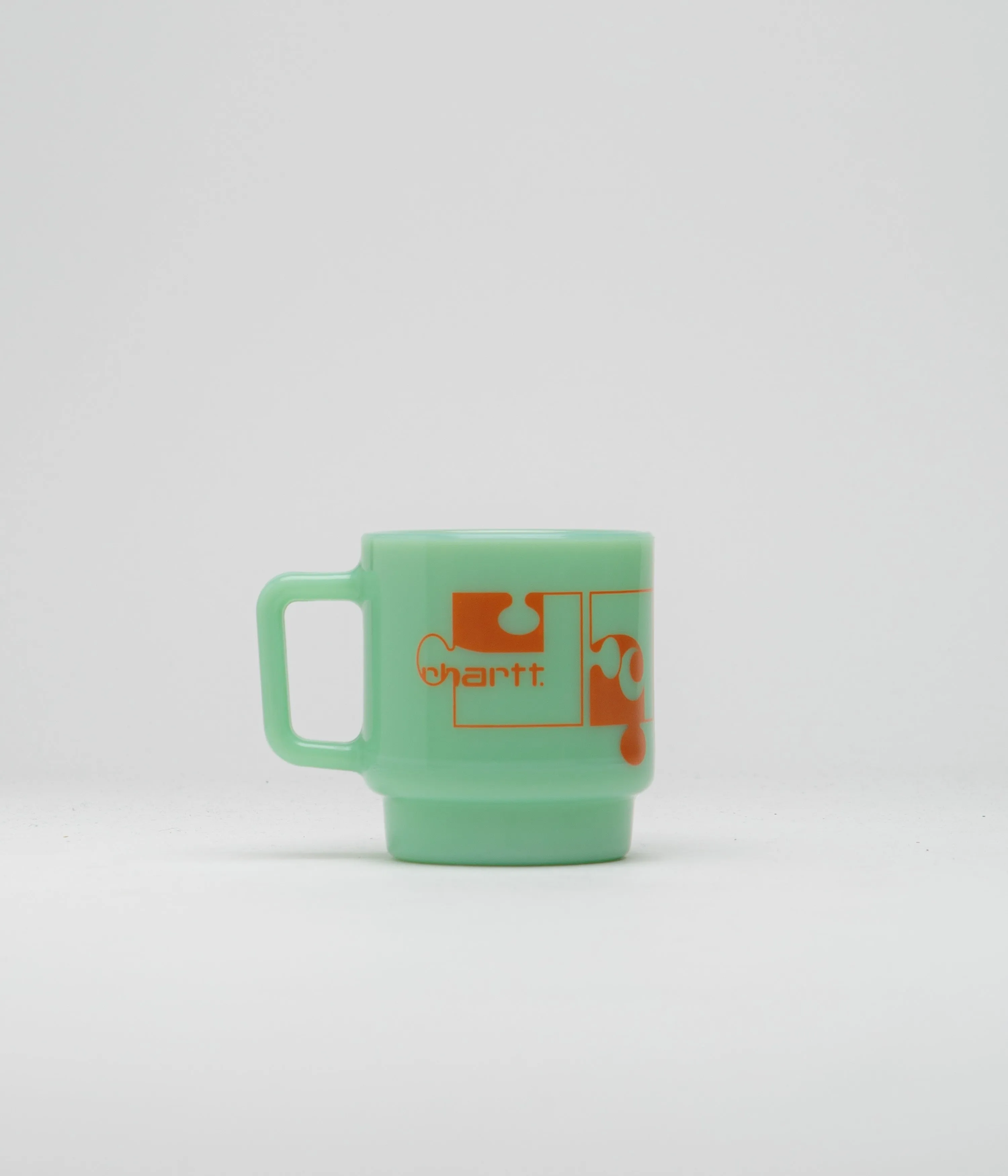 Carhartt Glass Mug - Jade and Carhartt Orange