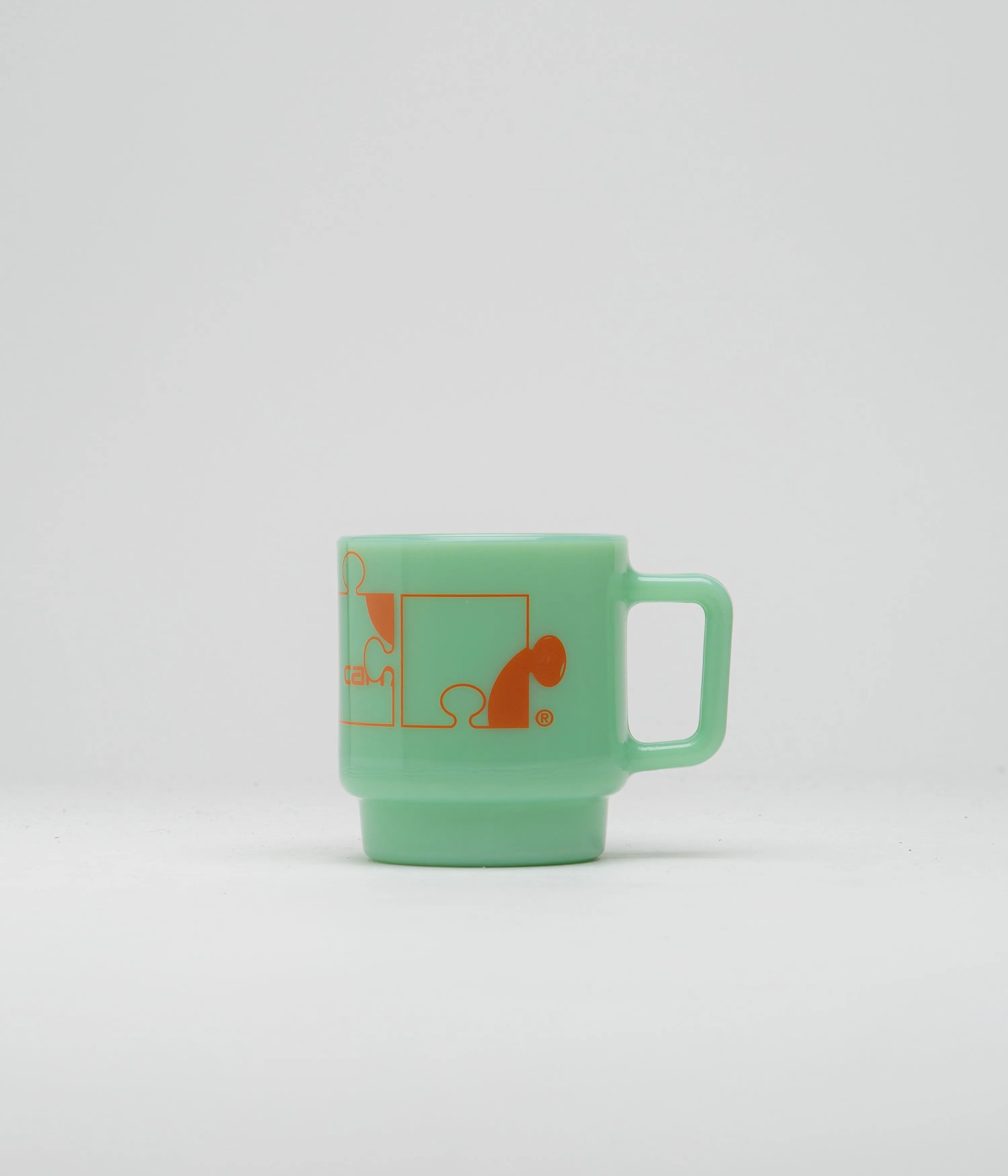 Carhartt Glass Mug - Jade and Carhartt Orange