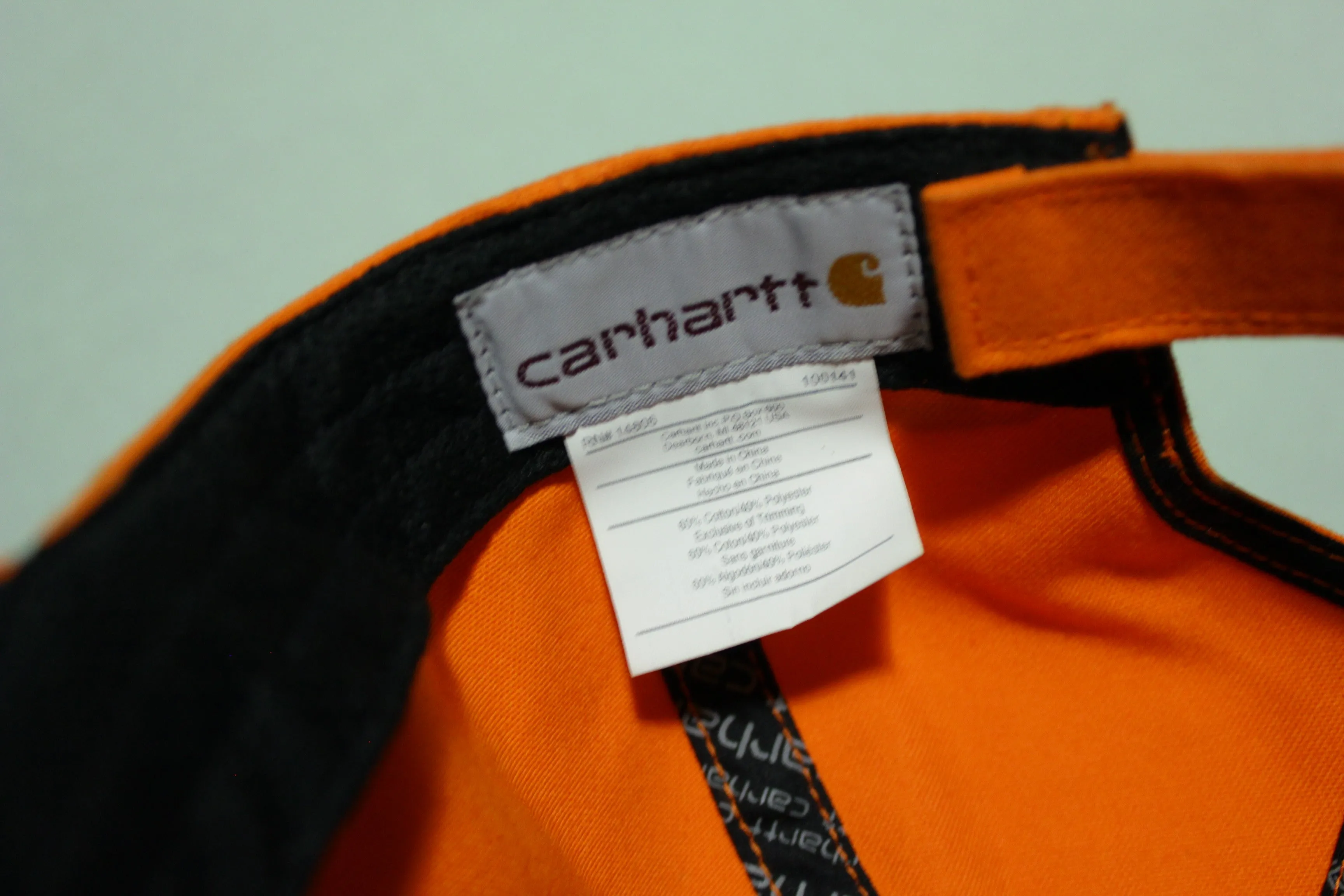 Carhartt Men's Ashland Hat - Orange Bill, Adjustable, Velcro Back, Trucker Hat (102293 820)