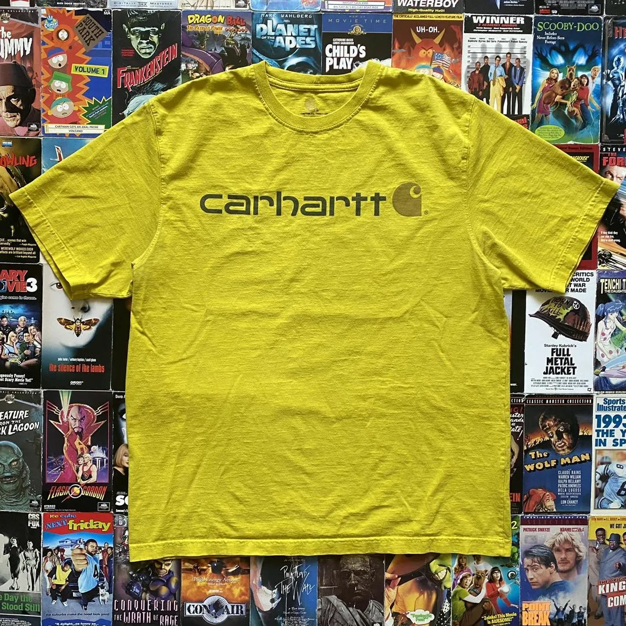 Carhartt Men's Yellow and Black T-shirt