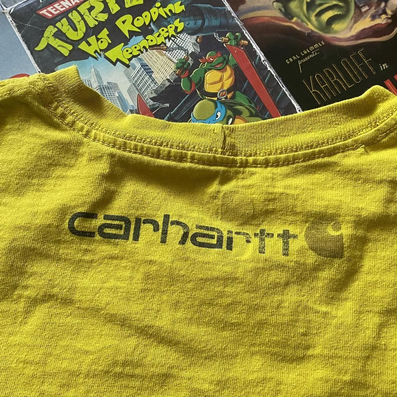 Carhartt Men's Yellow and Black T-shirt