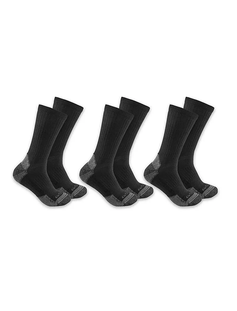 Carhartt Midweight Cotton Blend Crew Sock 3 Pack