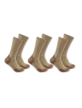 Carhartt Midweight Cotton Blend Crew Sock 3 Pack