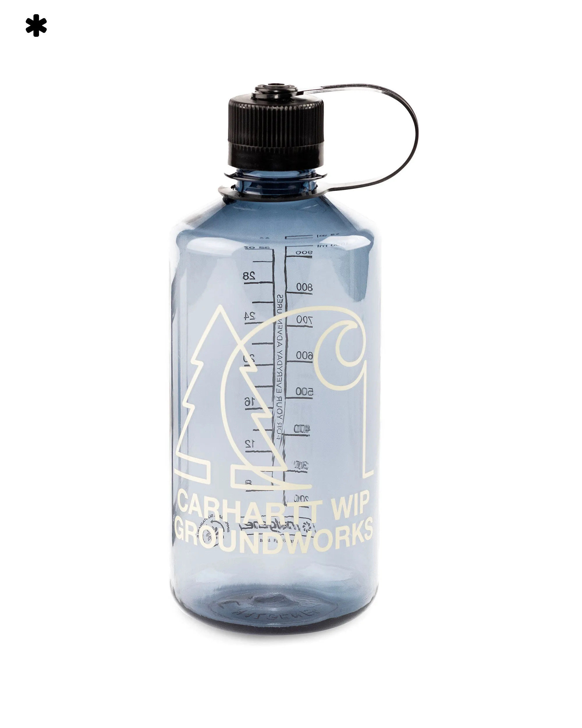 Carhartt WIP BPA Free Water Bottle with Groundworks Design