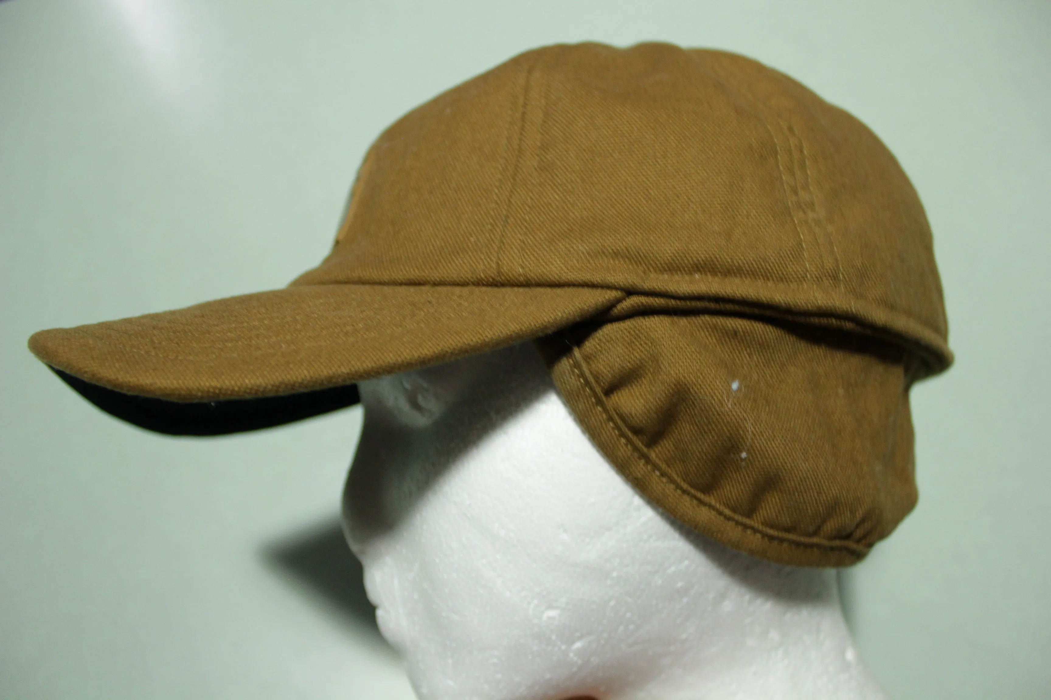 Carhartt Work Flex Hat Cap Brown Fleece Lined Ear Flap A199