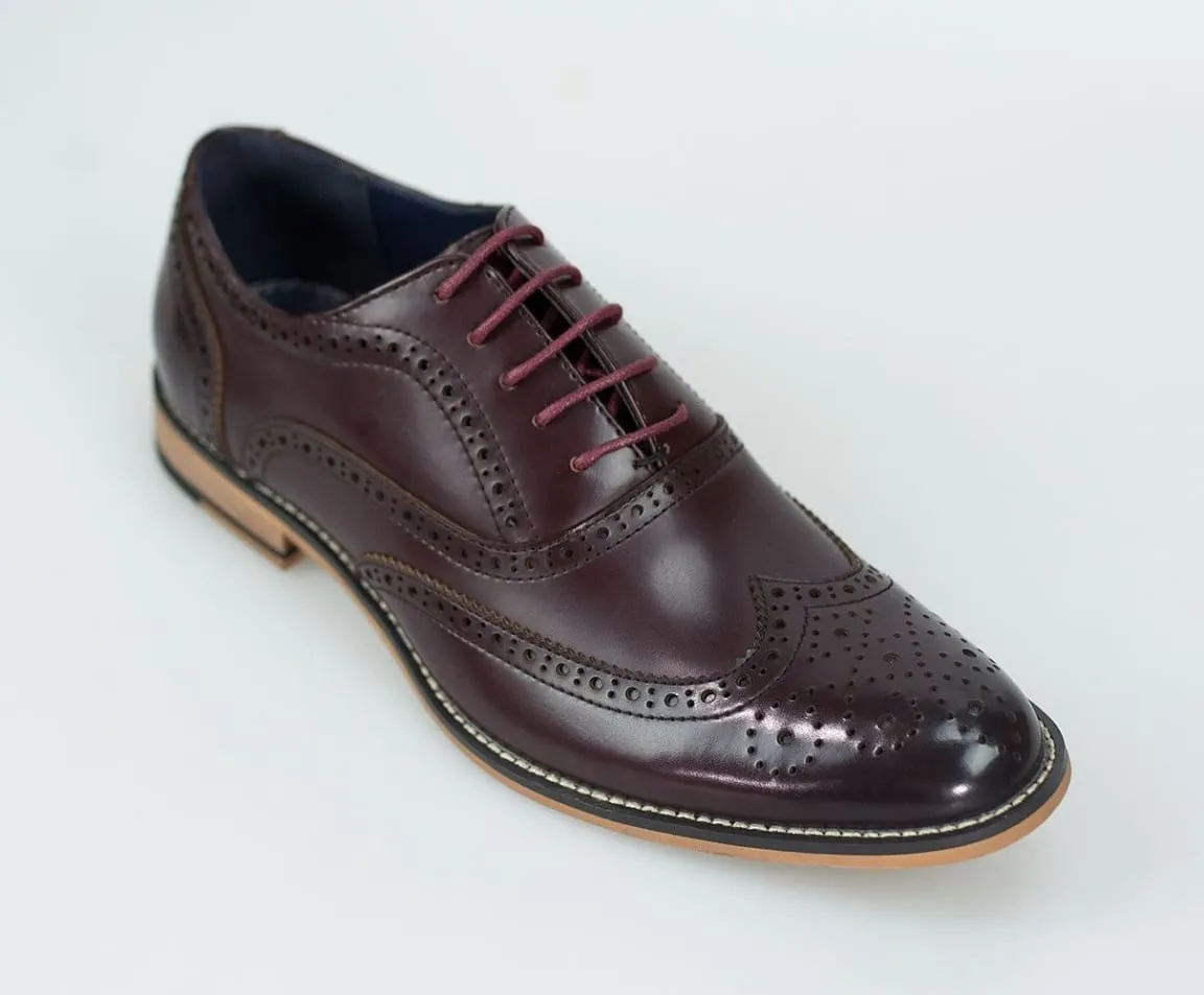 Cavani Oxford Wine Brogue Shoes | Shop Now!