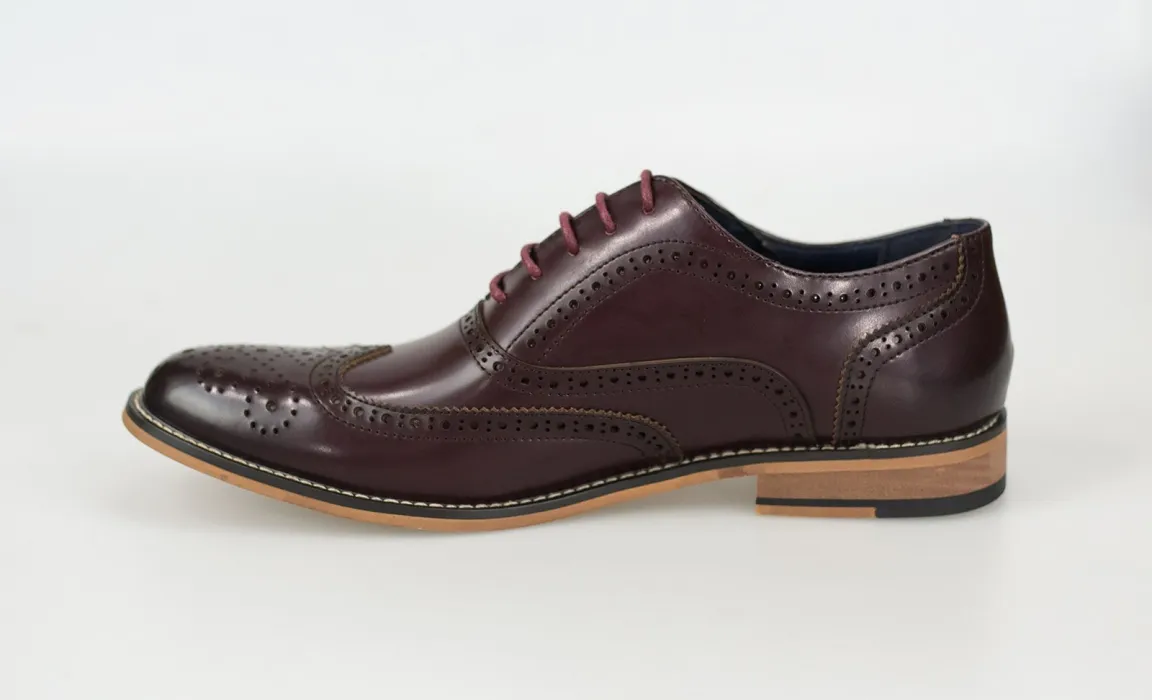 Cavani Oxford Wine Brogue Shoes | Shop Now!