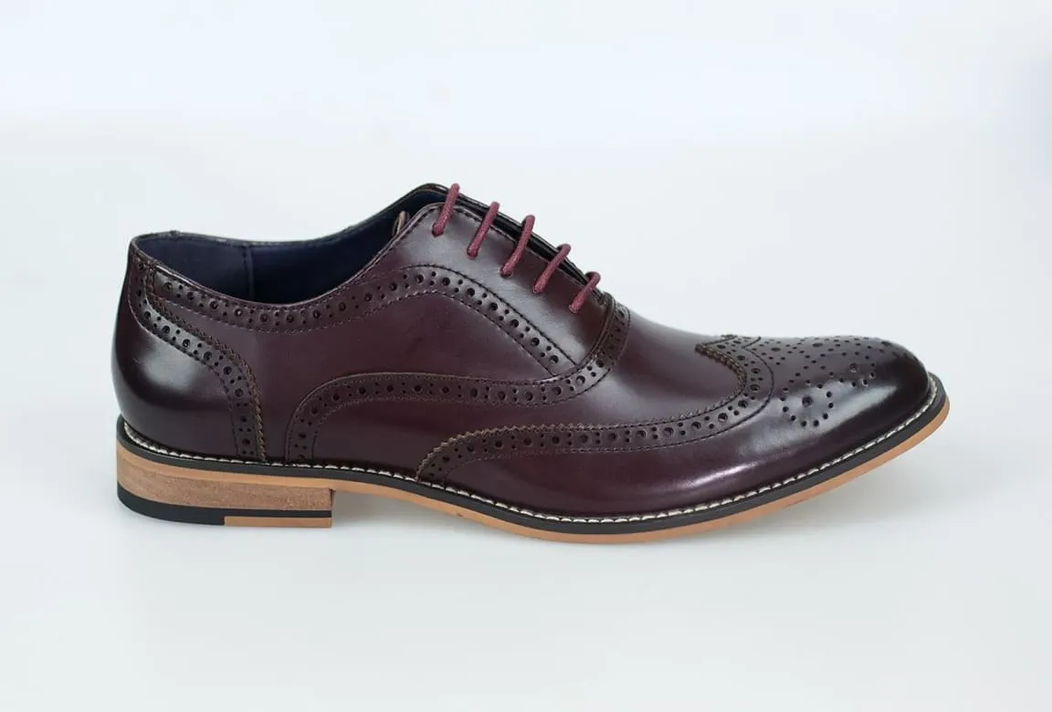 Cavani Oxford Wine Brogue Shoes | Shop Now!