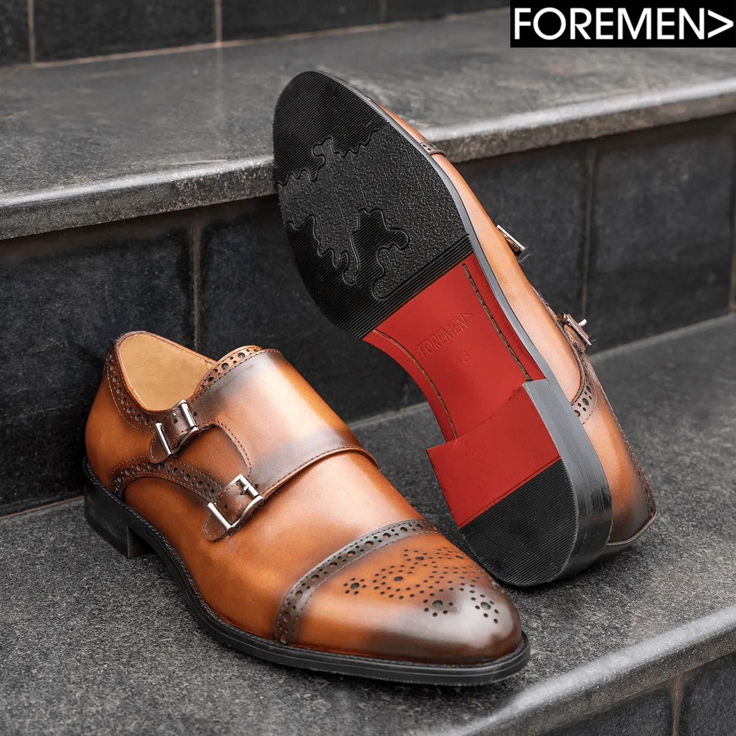 Centra | Brown Double Monkstrap - Shop Now!