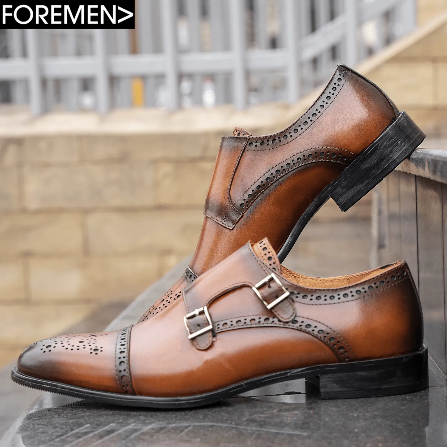 Centra | Brown Double Monkstrap - Shop Now!