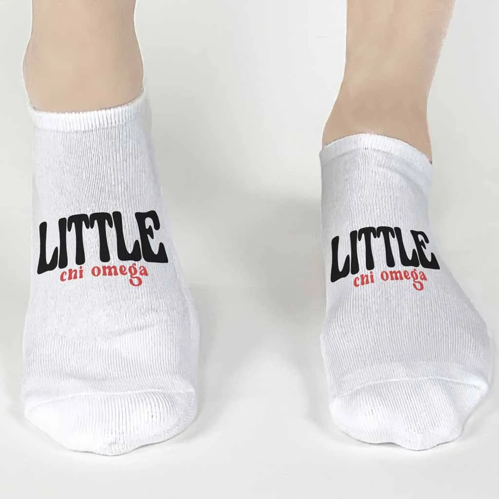 Chi Omega No Show Socks for Bigs Littles - Best Deals Sold Online!