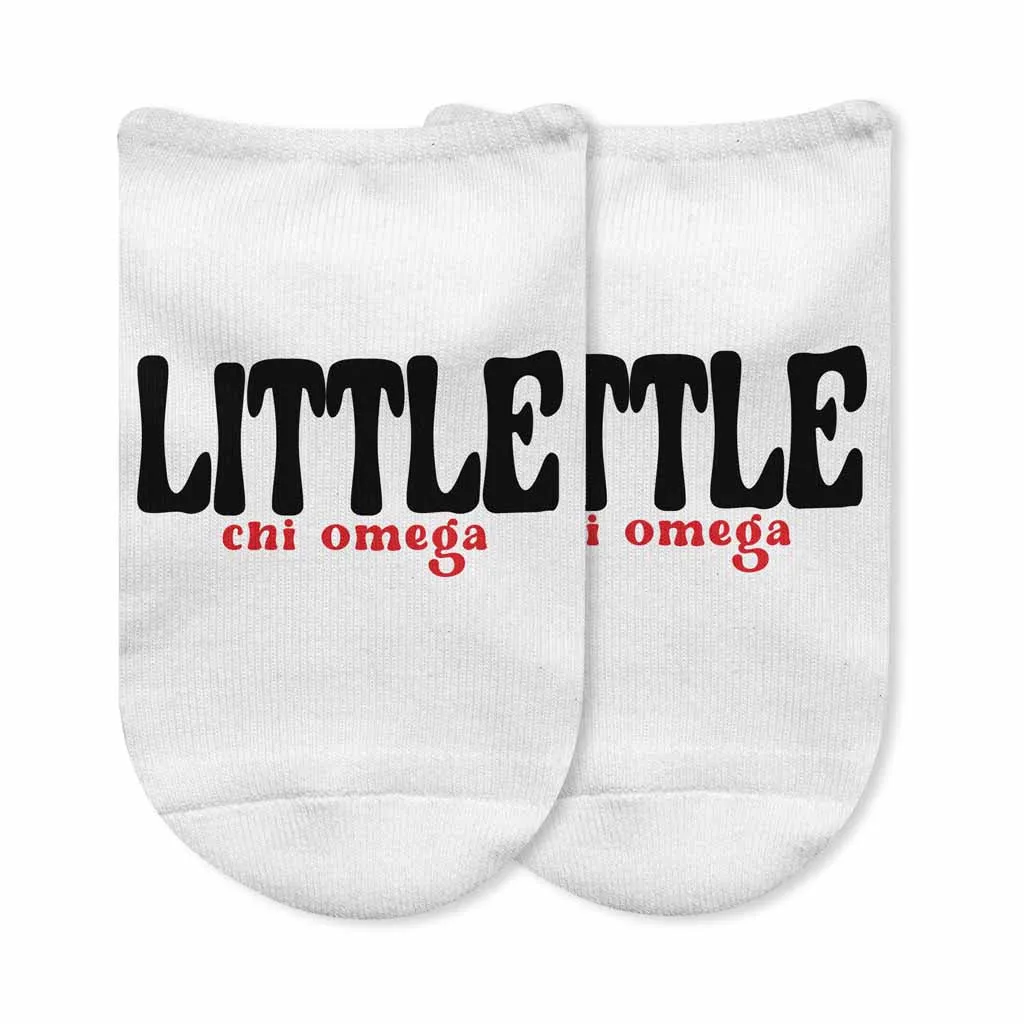 Chi Omega No Show Socks for Bigs Littles - Best Deals Sold Online!