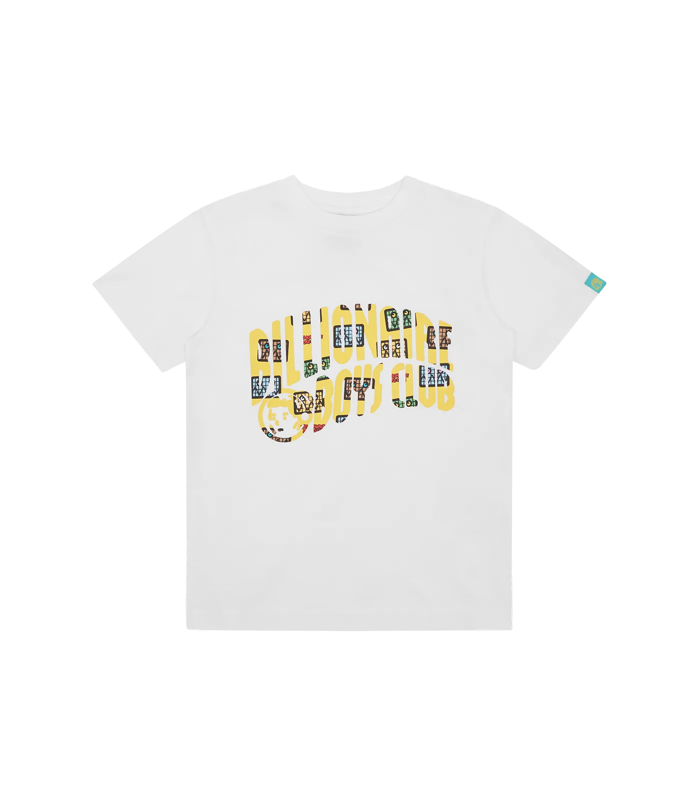 Children's Graphic T-Shirt Featuring Jumble Robot Arch Logo - White