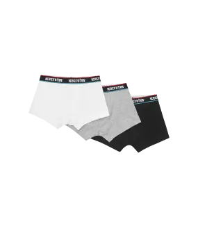 Classic Boxer Shorts 3-Pack - Black/Grey/White.