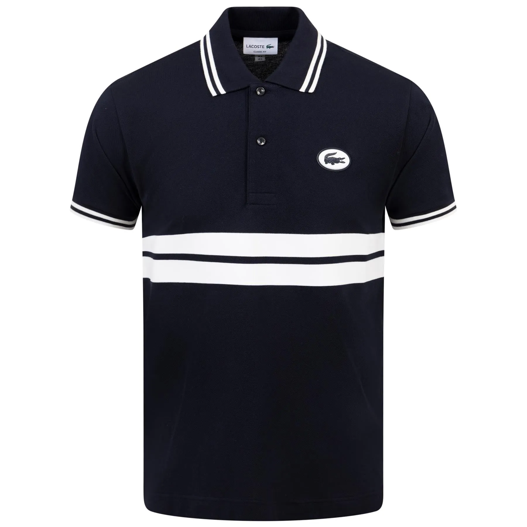 Classic Organic Cotton Polo Black Circle Badge - SS24