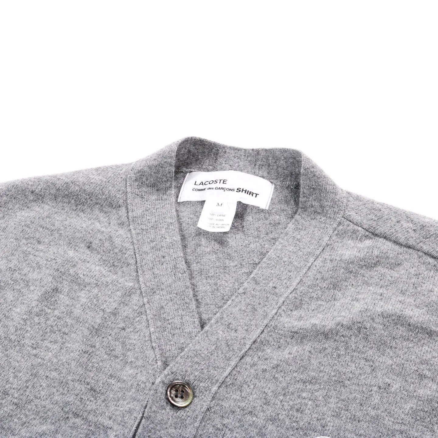 Comme Des Garcons Shirt N005 Lacoste Twisted Cardigan Grey - Shop Now