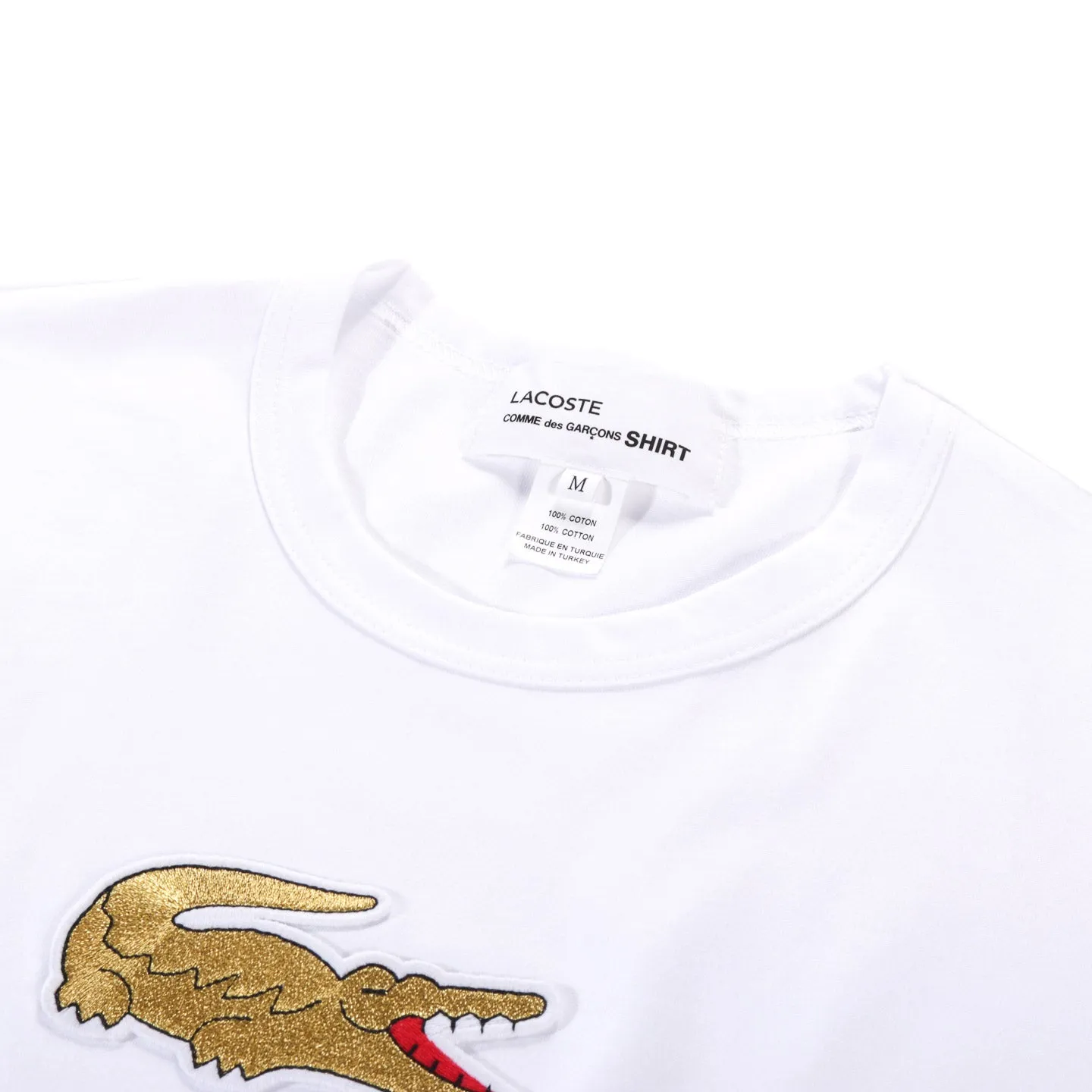 COMME DES GARCONS SHIRT T008 LACOSTE BIG T-SHIRT WHITE: Buy Now.