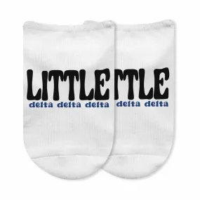 Delta Delta Delta Bigs and Littles No Show Socks