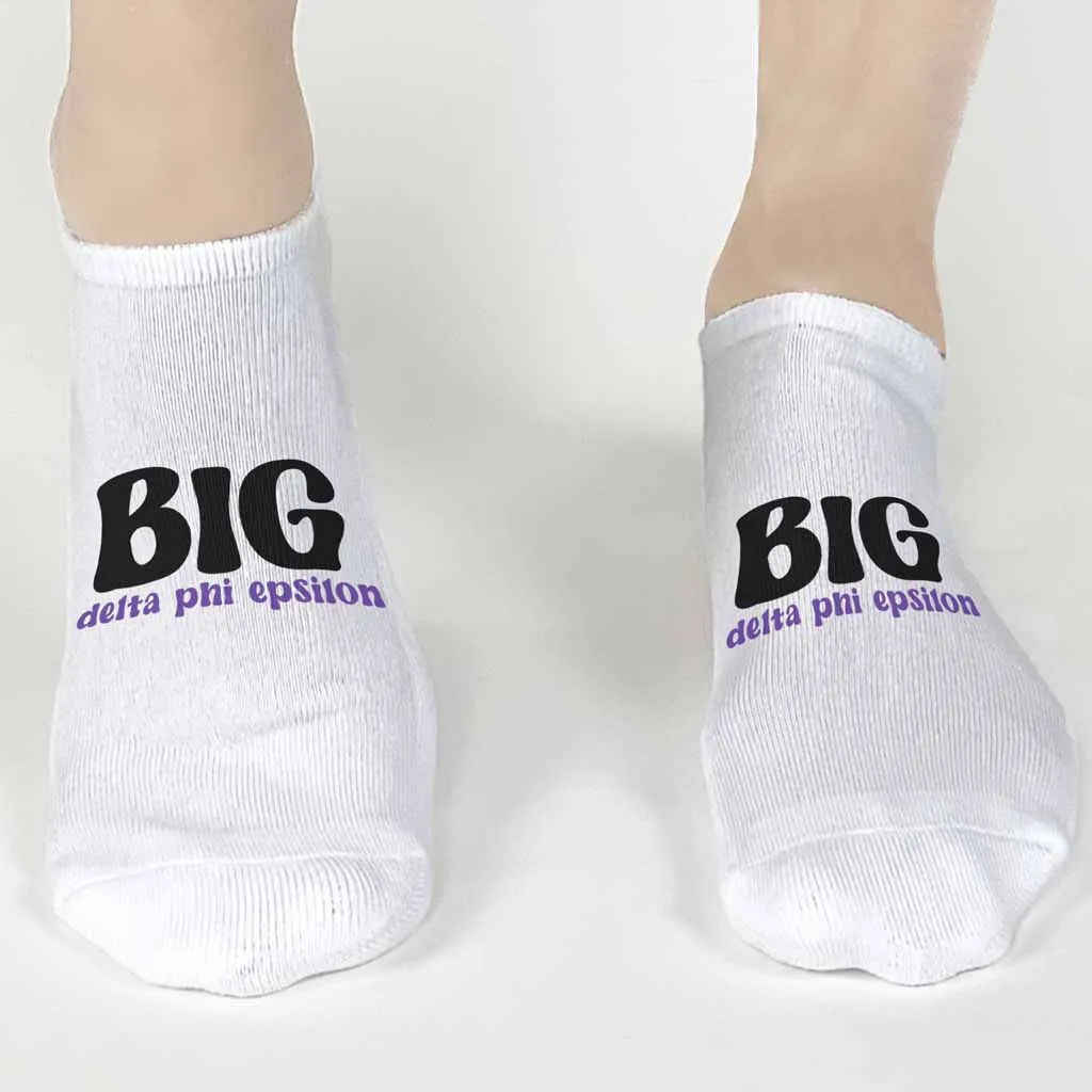 Delta Phi Epsilon No Show Socks for Bigs and Littles - Shop Now!