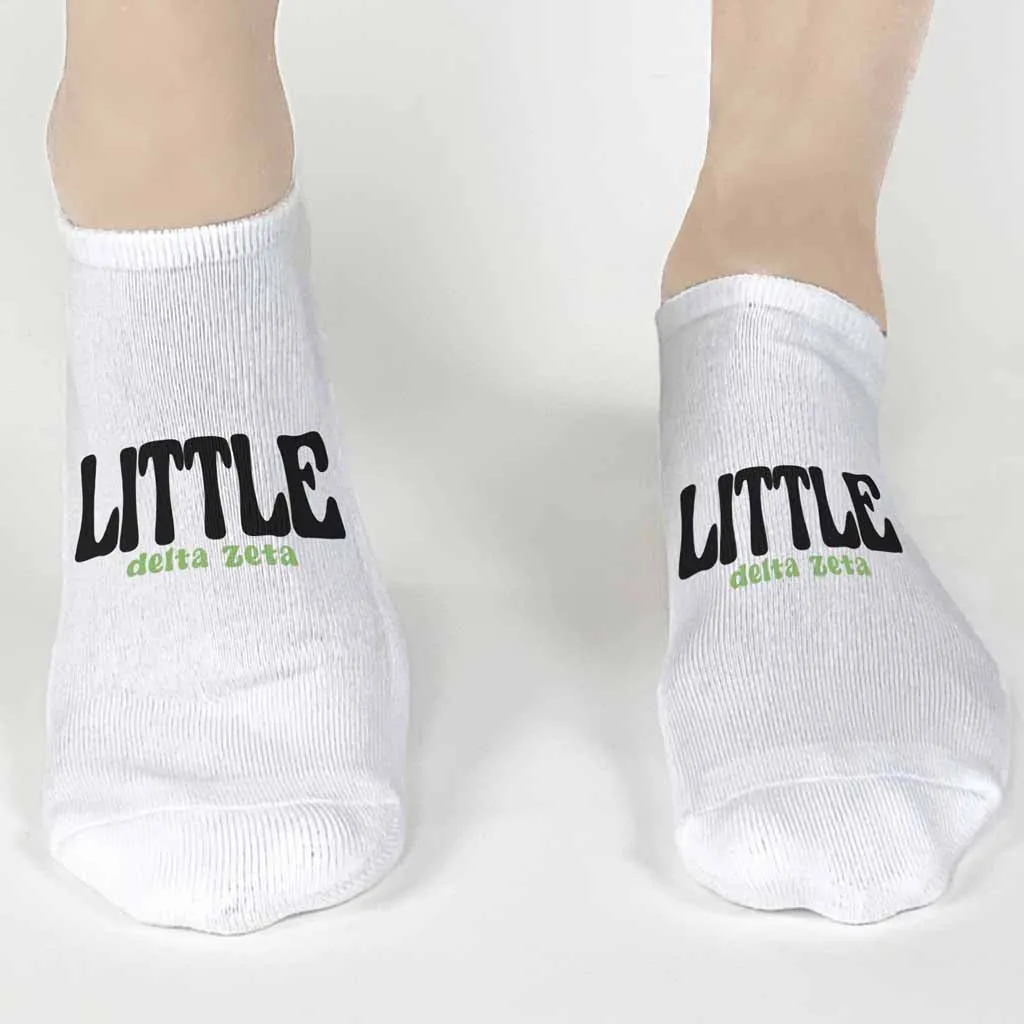 Delta Zeta Big Little No Show Socks