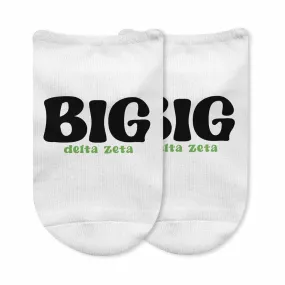 Delta Zeta Big Little No Show Socks