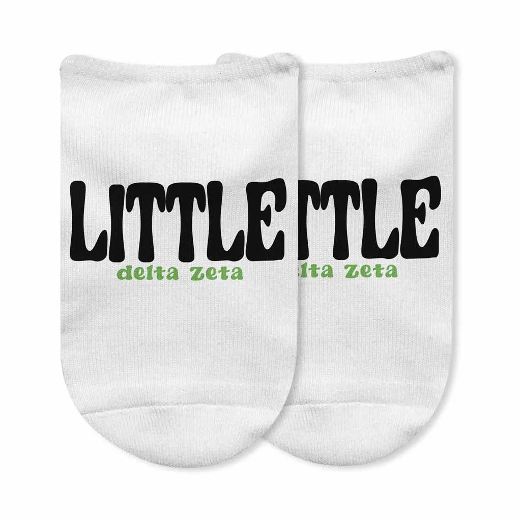 Delta Zeta Big Little No Show Socks