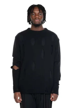 Diamond Oversized Sweater - Black