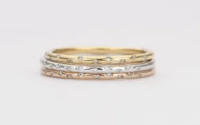 Diamond Sprinkle Full Eternity 14K Gold Wedding Band AD1147