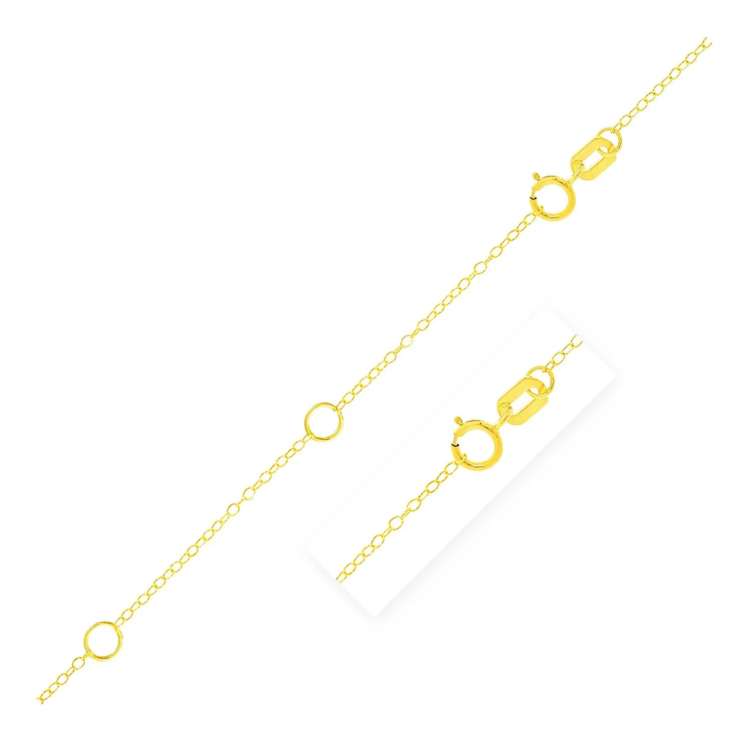 Double Extendable Piatto Chain in 14k Yellow Gold (1.2mm)-rx30758-18