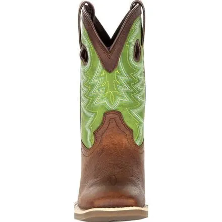 Durango® Lil' Rebel Pro™ Big Kid's Lime Western Boot