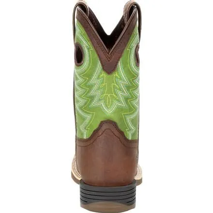 Durango® Lil' Rebel Pro™ Big Kid's Lime Western Boot