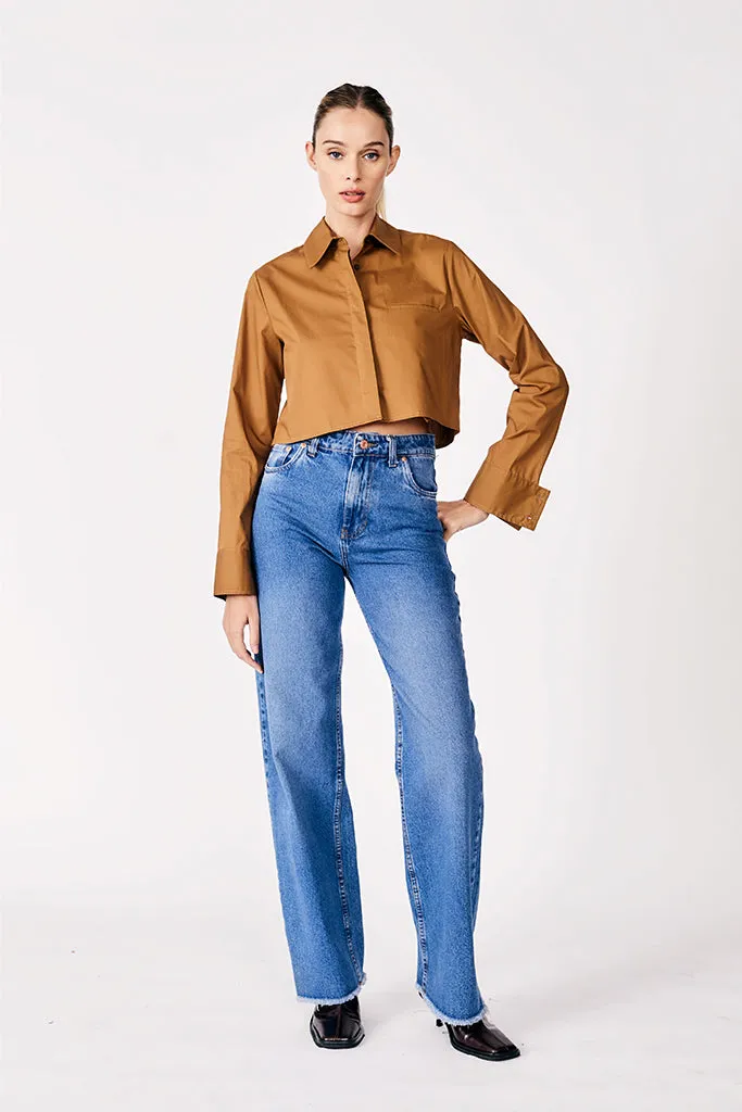 Dèluc Honeybus Cropped Shirt Ginger. Final Sale.