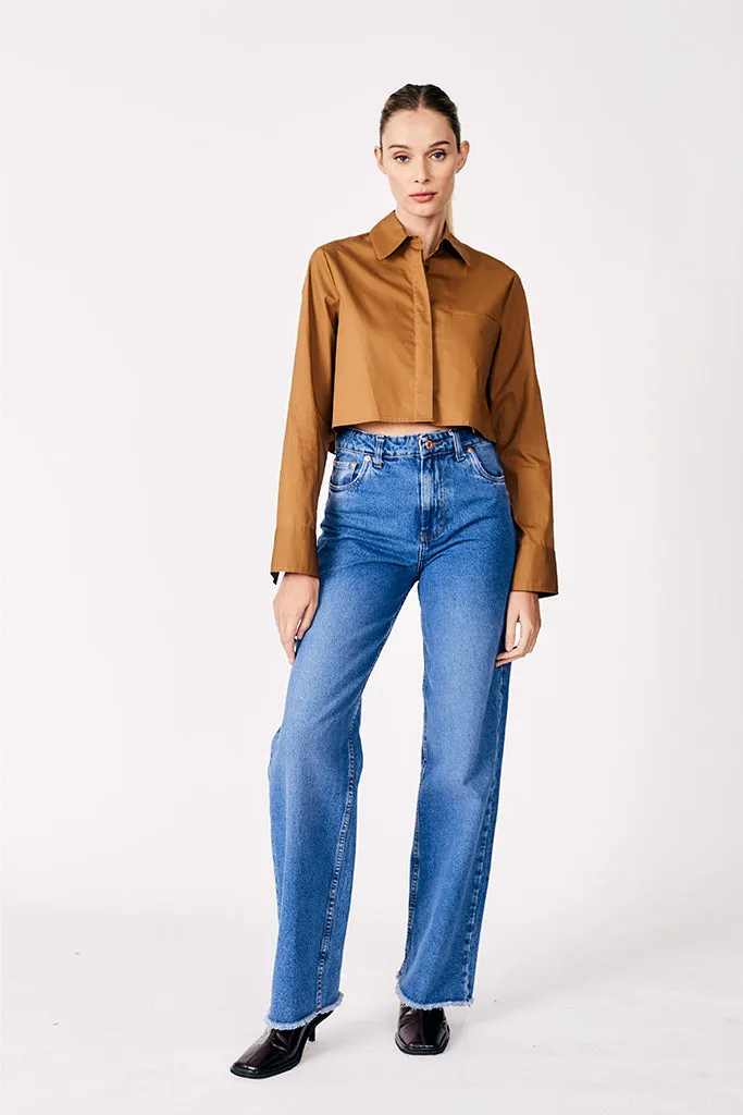 Dèluc Honeybus Cropped Shirt Ginger. Final Sale.