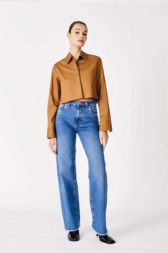 Dèluc Honeybus Cropped Shirt Ginger. Final Sale.