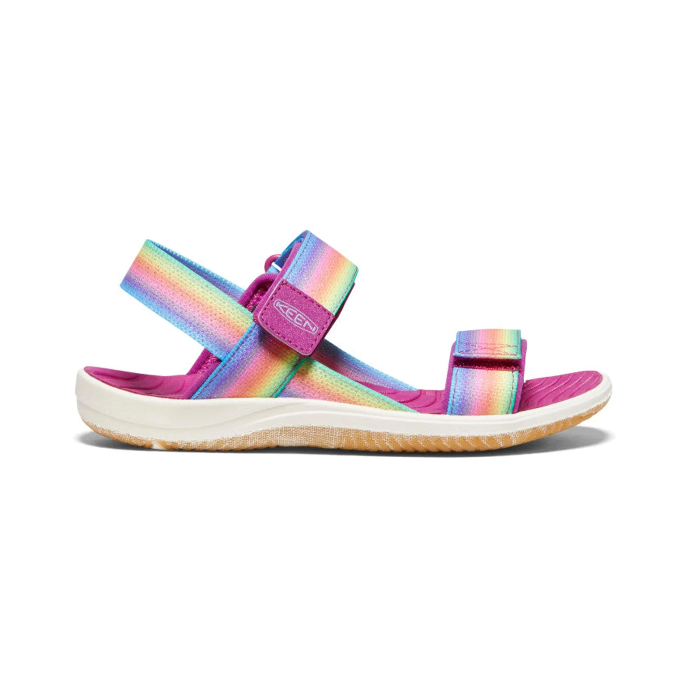 Elle Backstrap Kids' Sandal - Rainbow Fuchsia