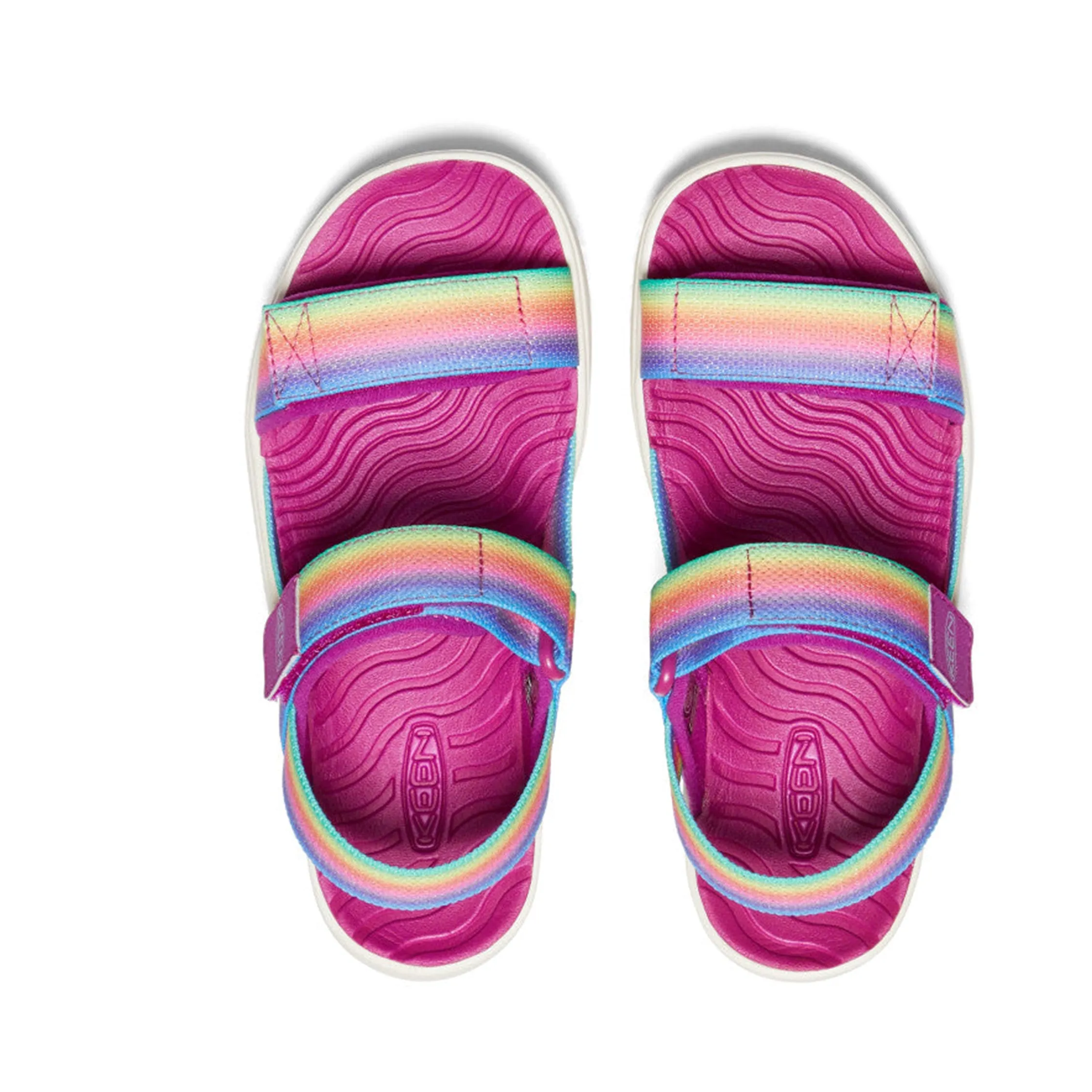 Elle Backstrap Kids' Sandal - Rainbow Fuchsia