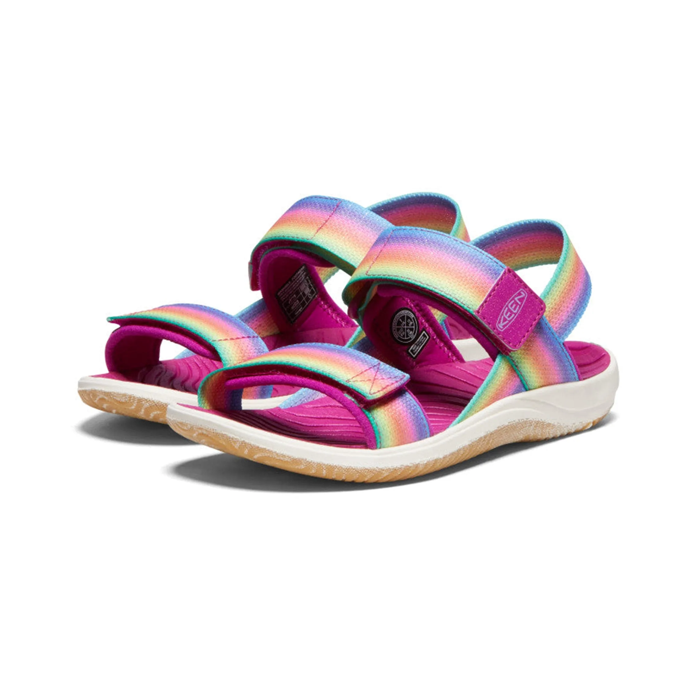 Elle Backstrap Kids' Sandal - Rainbow Fuchsia