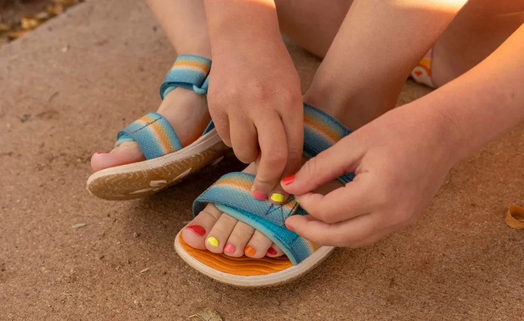 Elle Backstrap Kids' Sandal - Rainbow Fuchsia