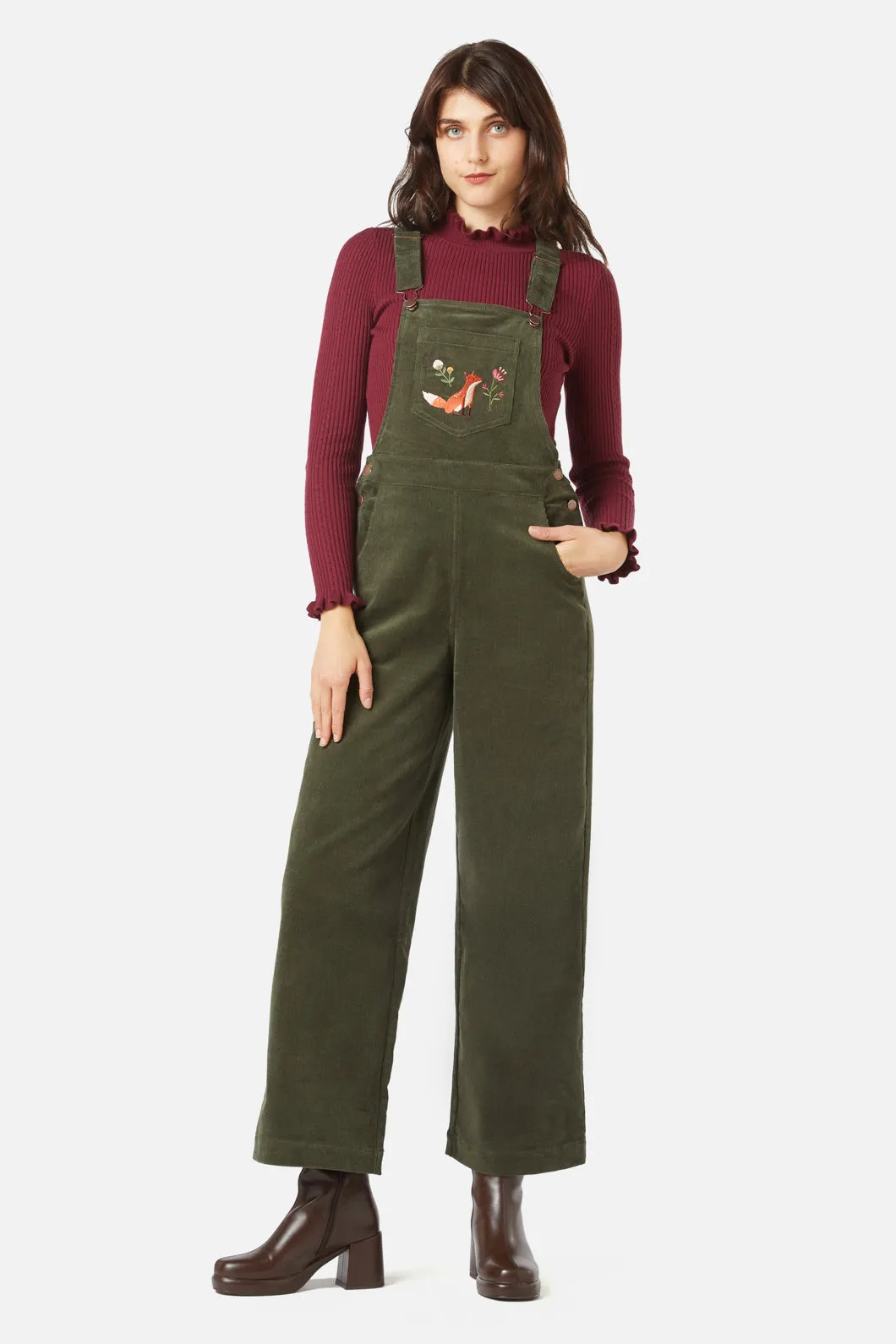 Fox Embroidered Overall