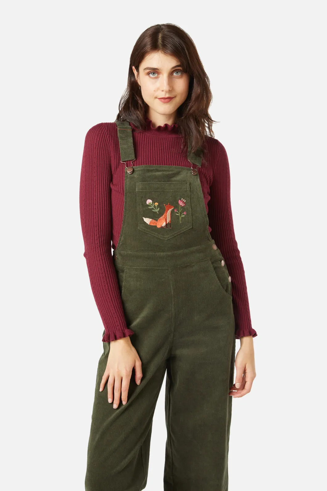 Fox Embroidered Overall