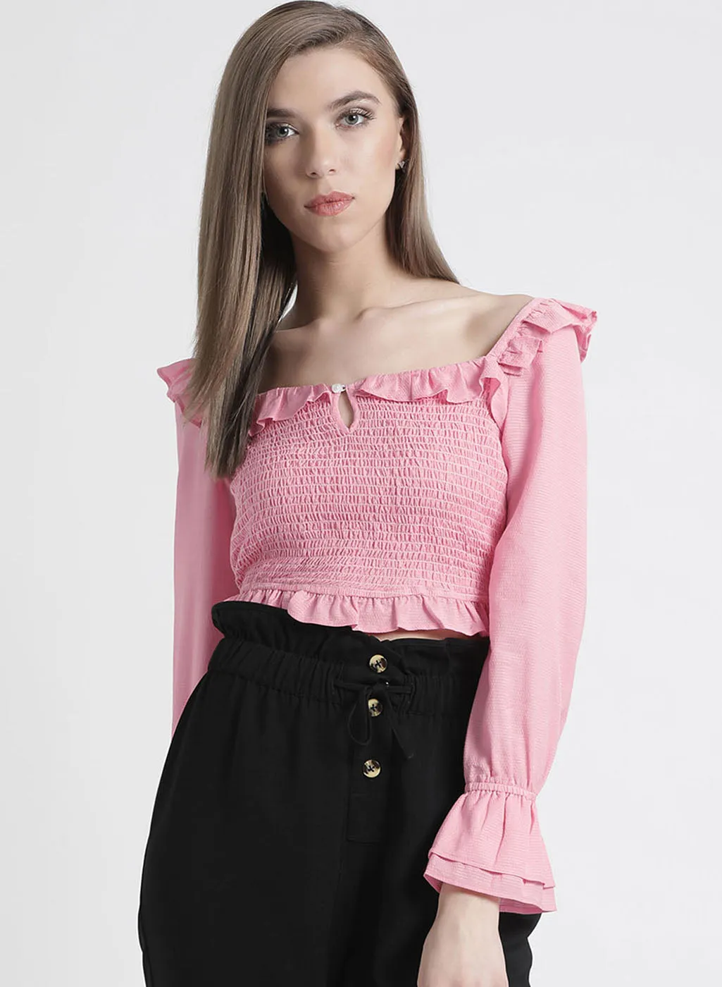 Full Sleeves Top With Smocking