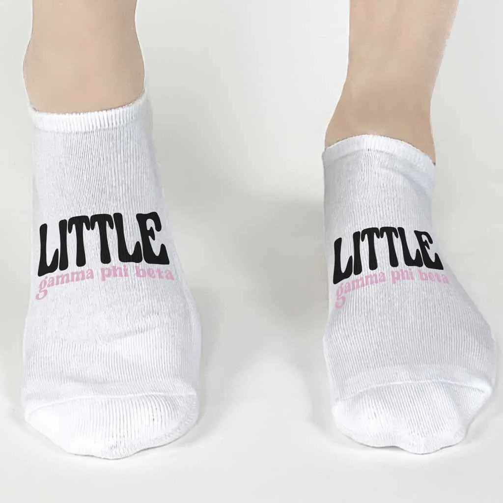 Gamma Phi Beta Big and Little No Show Socks - Top Pick in Sorority Apparel