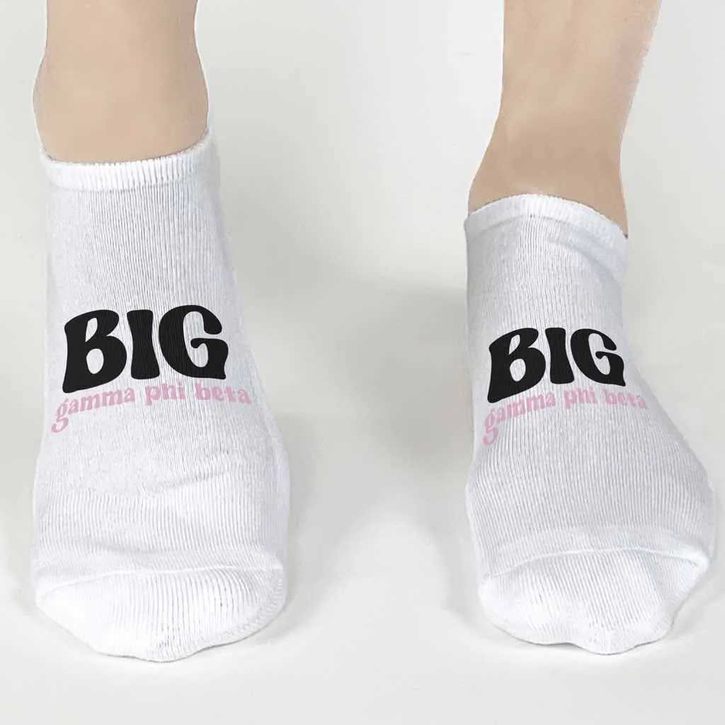 Gamma Phi Beta Big and Little No Show Socks - Top Pick in Sorority Apparel