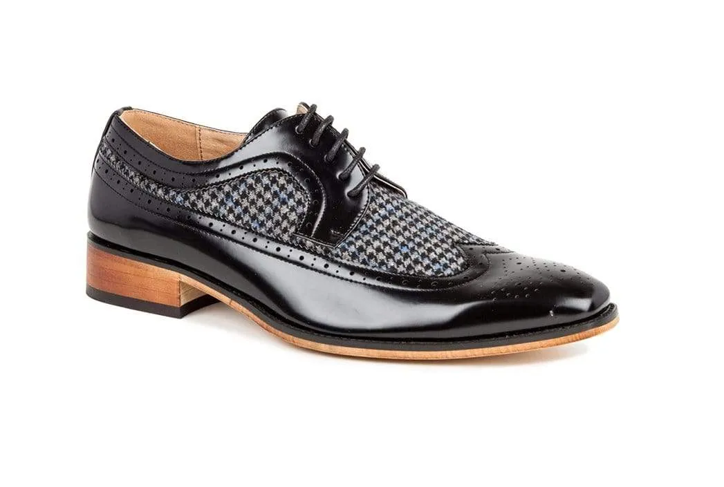 Gino Vitale Men's Wingtip Brogue Shoes in Two Tone