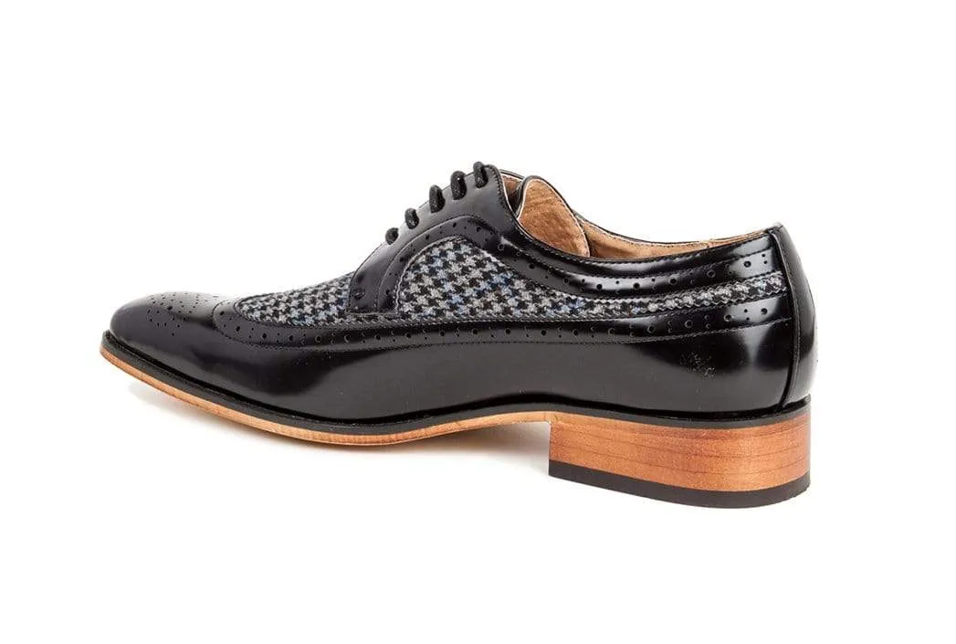 Gino Vitale Men's Wingtip Brogue Shoes in Two Tone